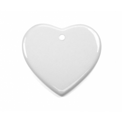 Płytka ceramiczna w kształcie serca z własnym nadrukiem