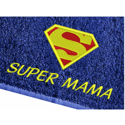Ręcznik Super Mama - 70x140 HAFT